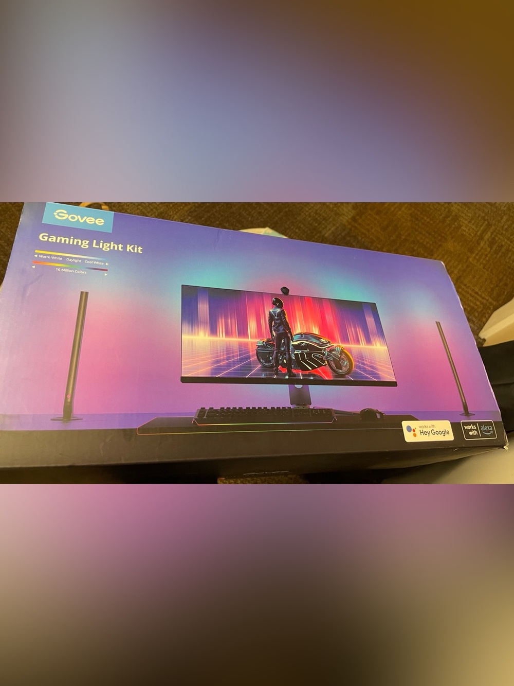 Gaming Monitor - Black and Multicolor LED Display